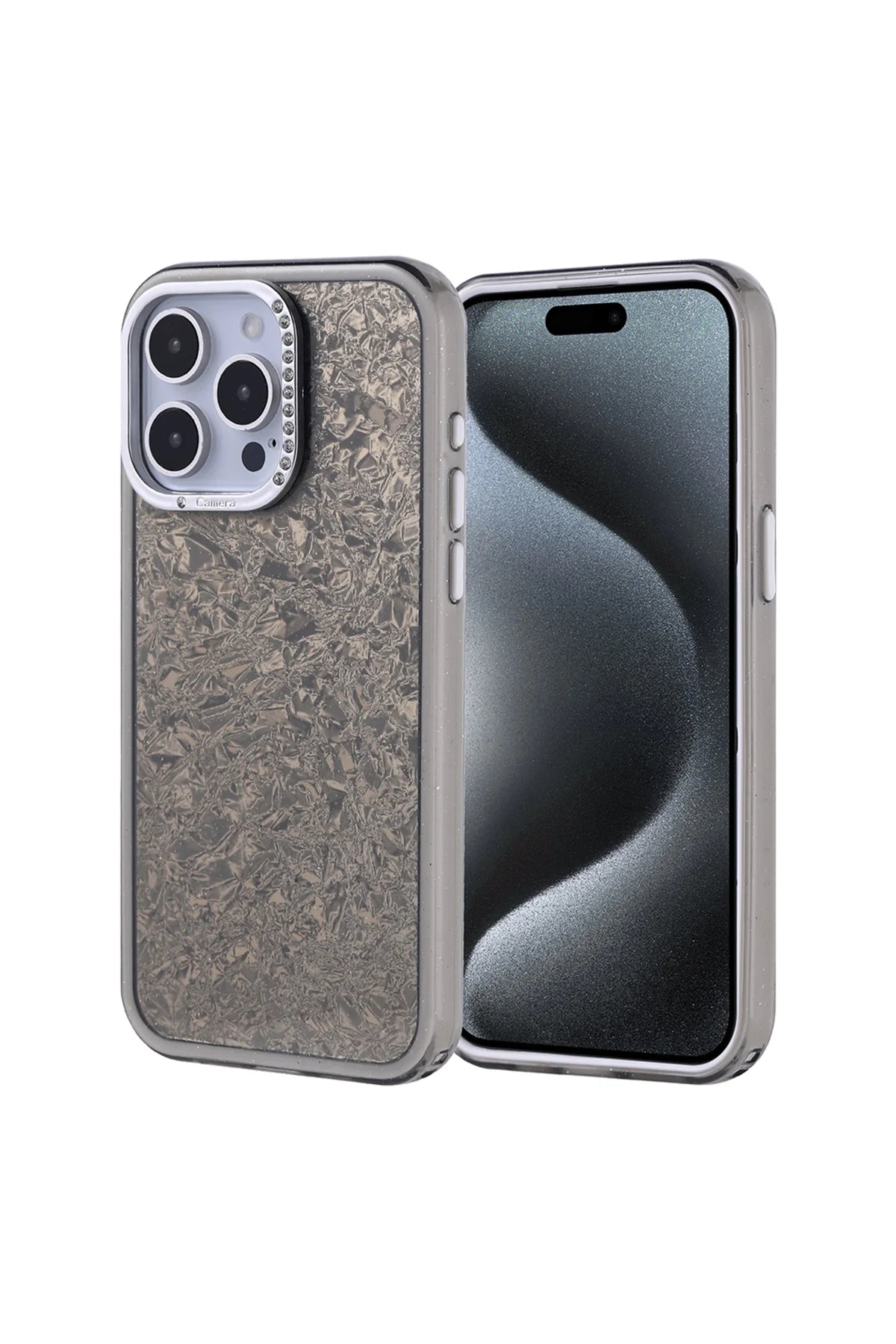 Iphone 15 Pro Max Case Door Diamond Stone Pattern Cover