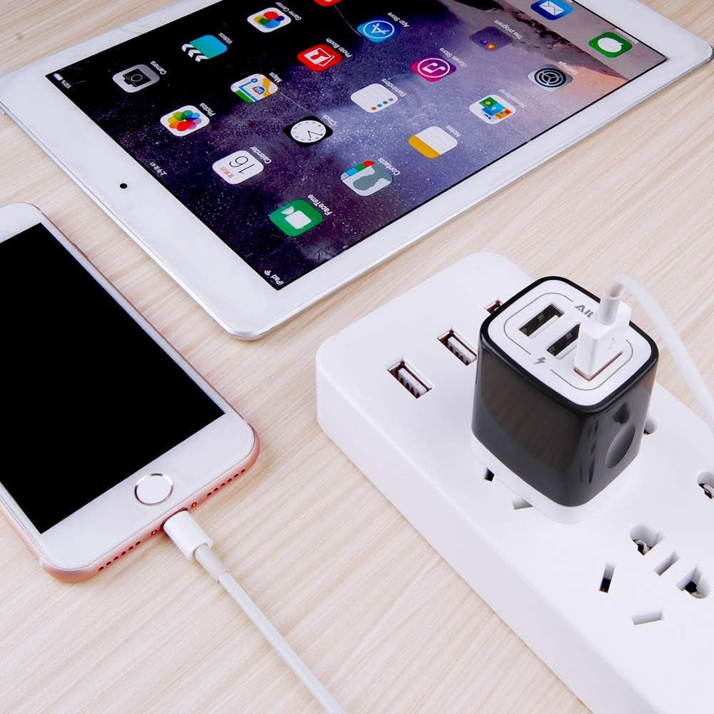 Wall Charger Plug, USB Plug Wall Outlet, 3 Multiport Charger Station Cube