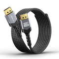 8K DP 1.4 Cable 10FT 4K144 HDR10 for Freesync Gaming PC Monitor, Grey | 10FT 32.4Gbps HBR3 DP 1.4 Supports 8K@60Hz HDR10 and 4K@144Hz; Nylon Braid for Freesync/G-Sync Monitors, Gpus, Pcs and Tvs