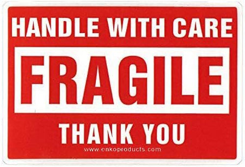 1 Roll 4 X 6 in Large Fragile Stickers for Moving and Shipping