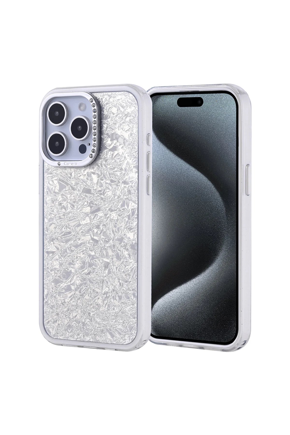 Iphone 15 Pro Max Case Door Diamond Stone Pattern Cover