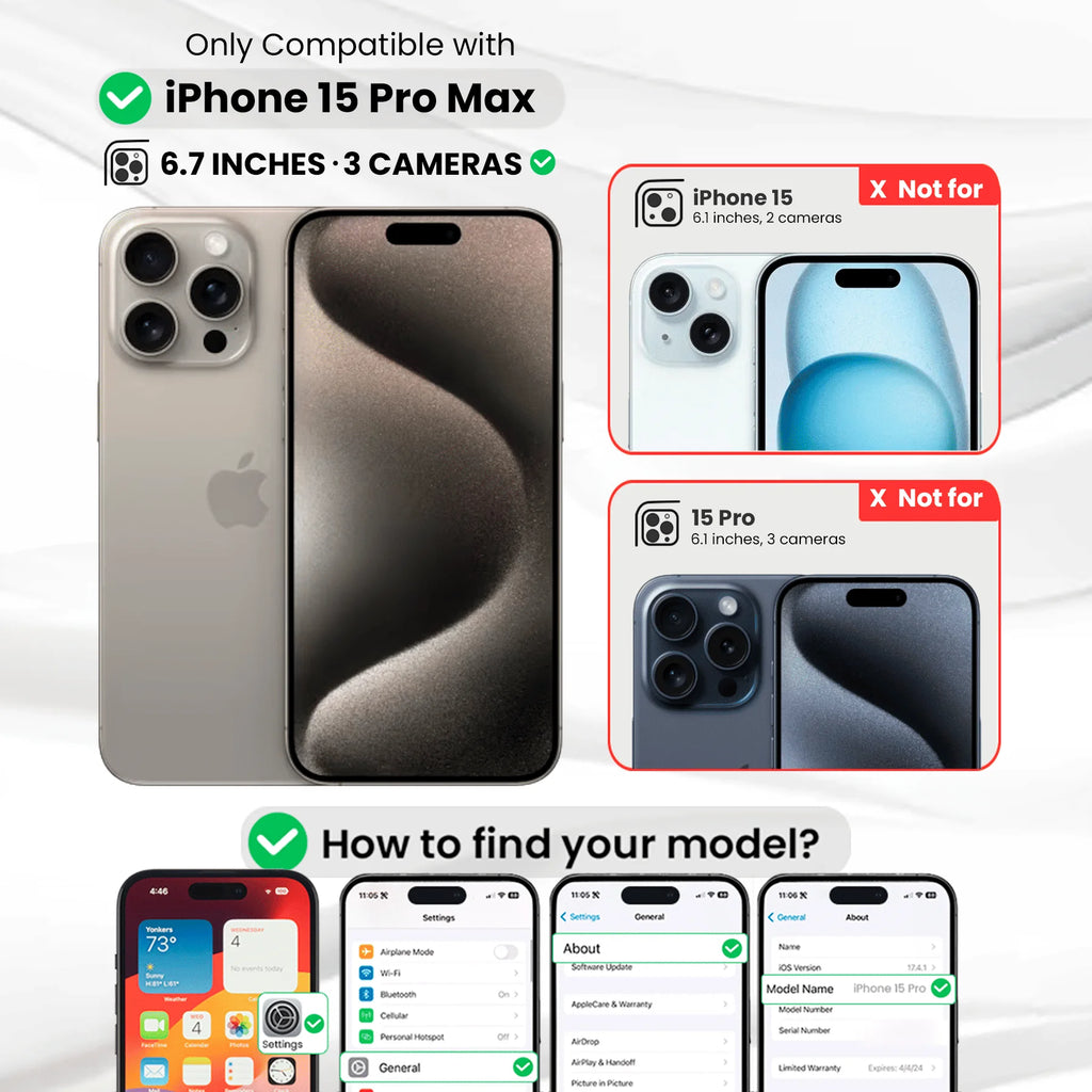 Magnetic Clear Case Compatible with Iphone 15 Pro Max, Flexible Fashion Cover, Black