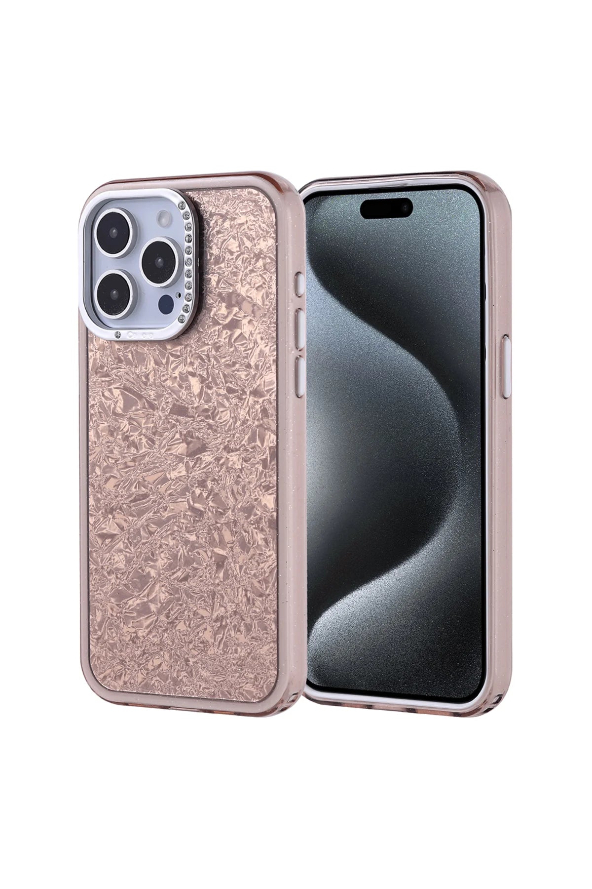 Iphone 15 Pro Max Case Door Diamond Stone Pattern Cover