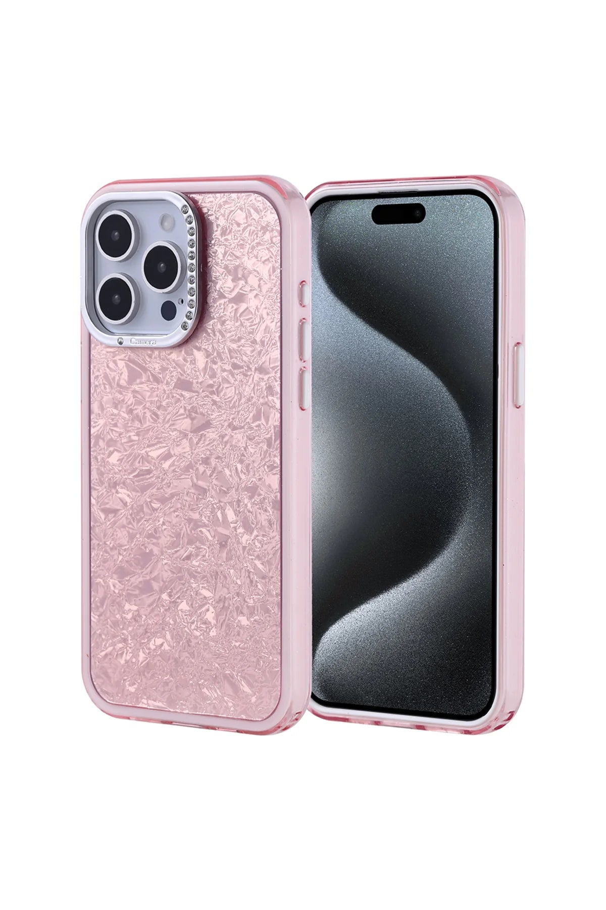 Iphone 15 Pro Max Case Door Diamond Stone Pattern Cover