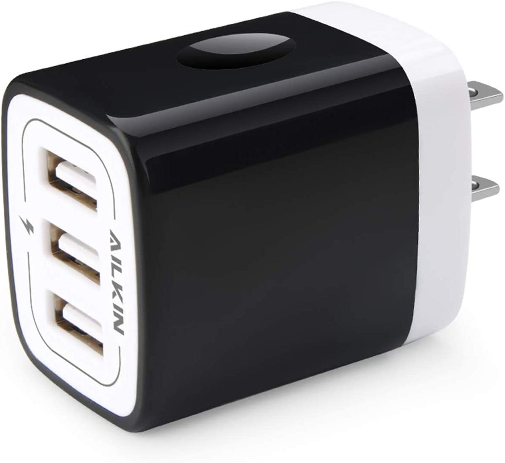 Wall Charger Plug, USB Plug Wall Outlet, 3 Multiport Charger Station Cube