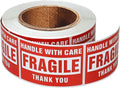 1 Roll 4 X 6 in Large Fragile Stickers for Moving and Shipping