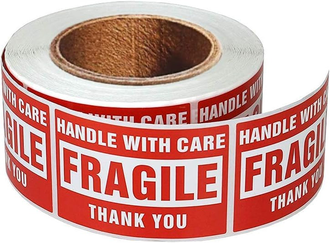 1 Roll 4 X 6 in Large Fragile Stickers for Moving and Shipping