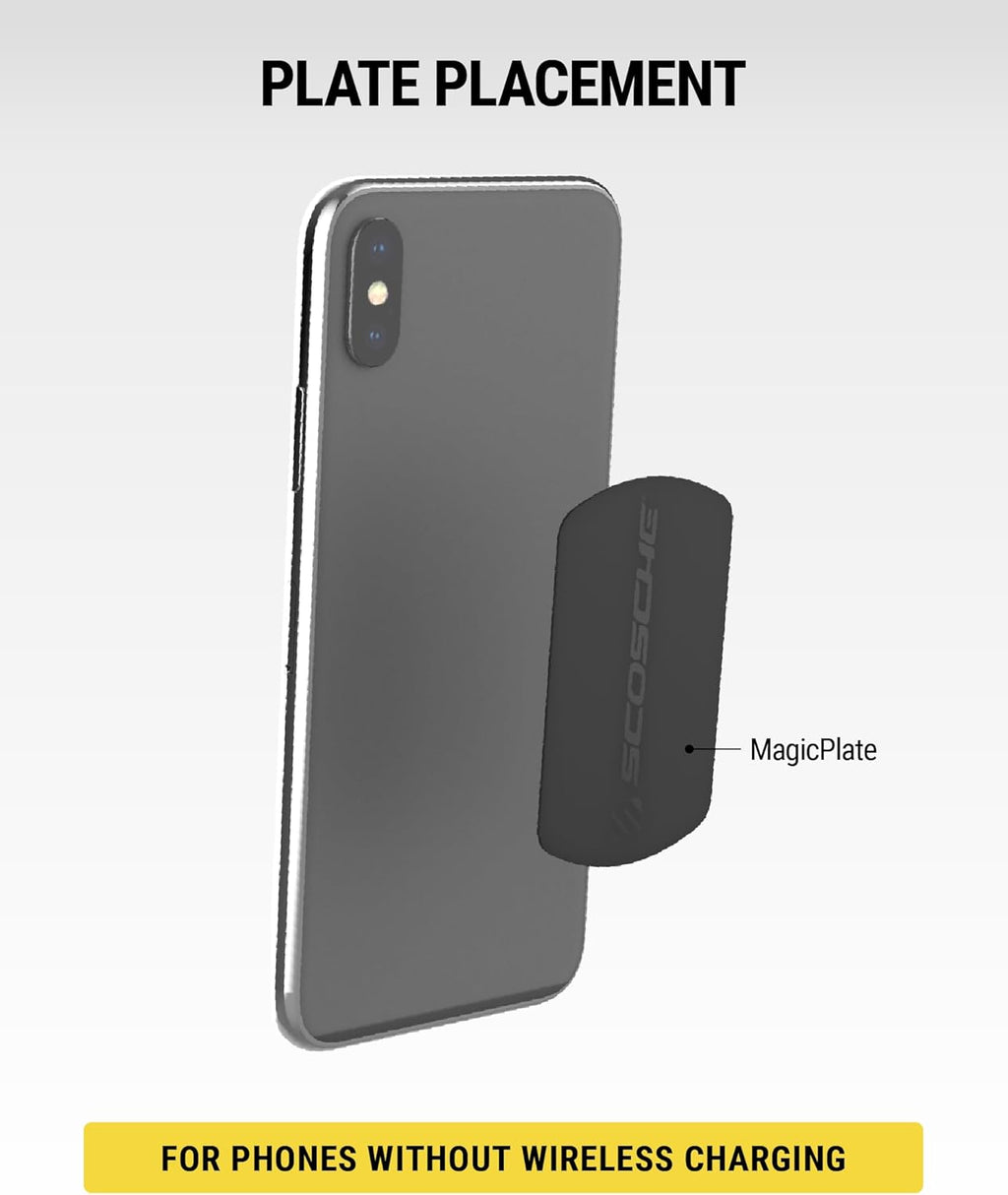 MAGRKI Magicmount Replacement Metal Plate Kit, Universal Metal Plates (Not Magnets) Required for Magnetic Phone Holders for Car, Compatible with Most Phones and Cases, Black